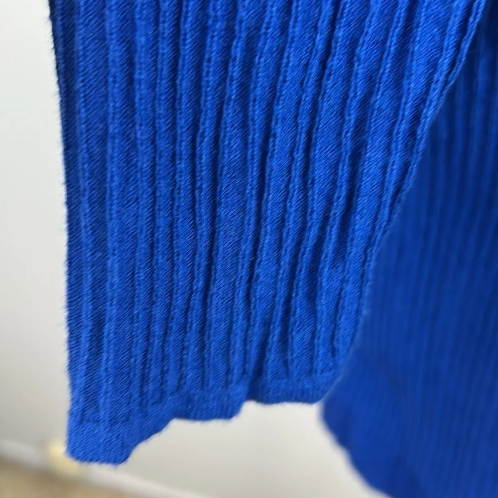 Sandro Silk Cashmere Knit Wrap Kimono Style Cardigan Sweater Size 1 Royal Blue - Picture 7 of 14
